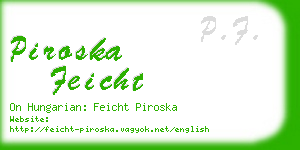 piroska feicht business card